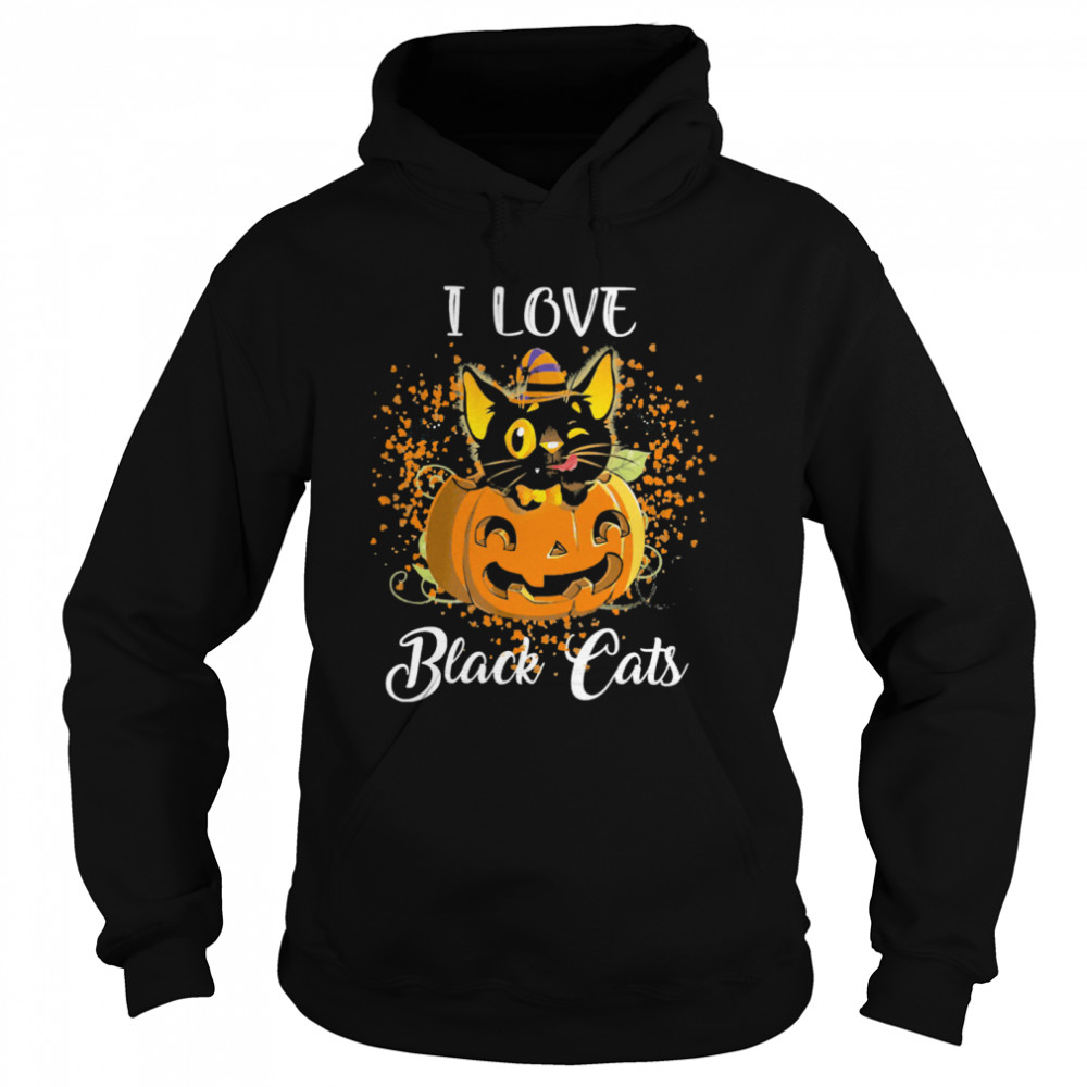 I Love Black Cats Pumpkin Halloween shirt I Love Black Cats Pumpkin Halloween shirt