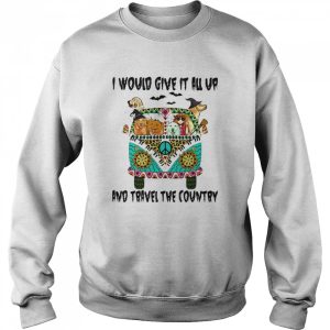 I Would Give It All Up And Travel The Country Hippie Girl Dogs Pumpkin Halloween shirt