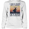 I am a man not a woman Im a witch not a warlock vintage halloween shirt