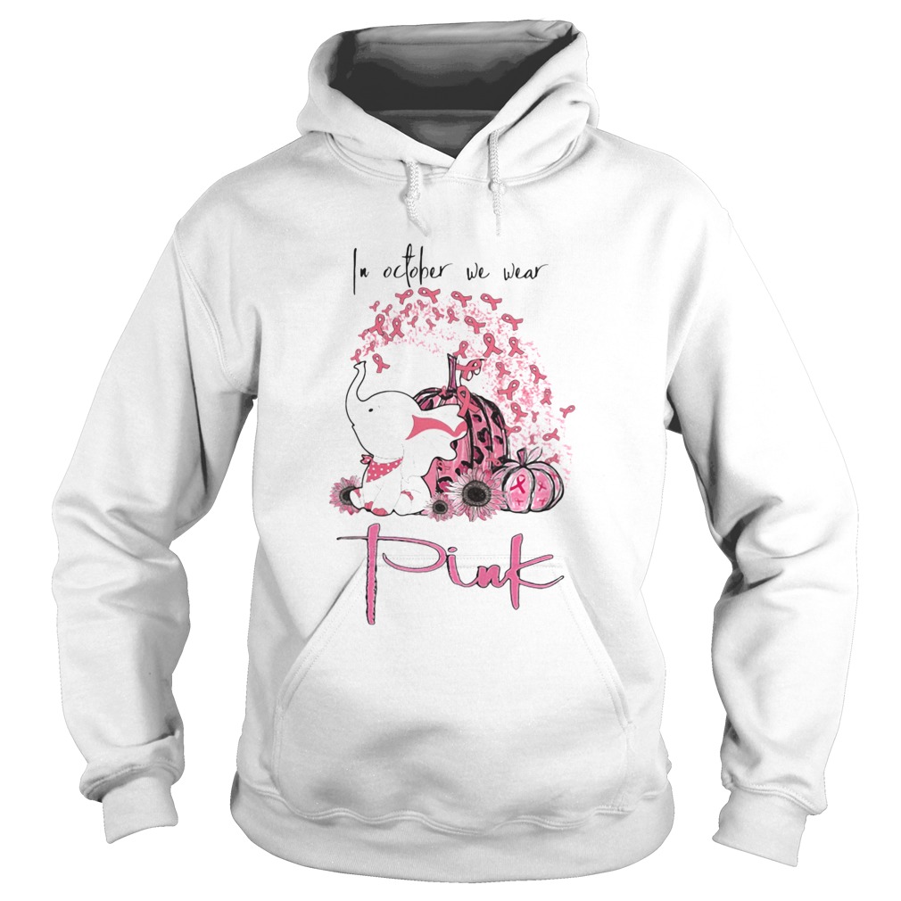 IN OCTOBER WE WEAR PINK ELEPHANT PUMPKIN BREAST CANCER AWARENESS shirt IN OCTOBER WE WEAR PINK ELEPHANT PUMPKIN BREAST CANCER AWARENESS shirt