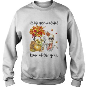 ITS THE MOST WONDERFUL PUMPKIN TIME OF THE YEAR AUTUMN SKULL shirt