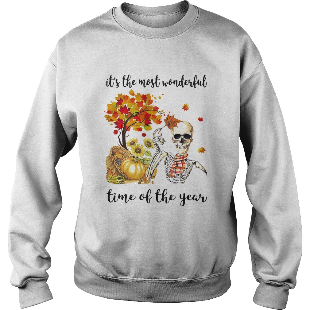 ITS THE MOST WONDERFUL PUMPKIN TIME OF THE YEAR AUTUMN SKULL shirt ITS THE MOST WONDERFUL PUMPKIN TIME OF THE YEAR AUTUMN SKULL shirt