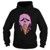 Ice Cream Melting Skeleton Scream face shirt
