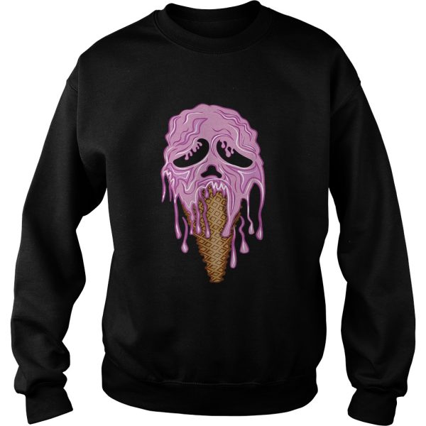 Ice Cream Melting Skeleton Scream face shirt
