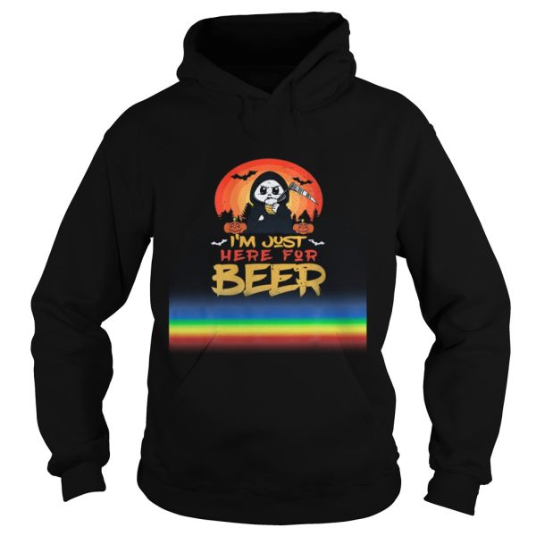 Im Just Here For Beer Halloween Halo Funny Ghost shirt