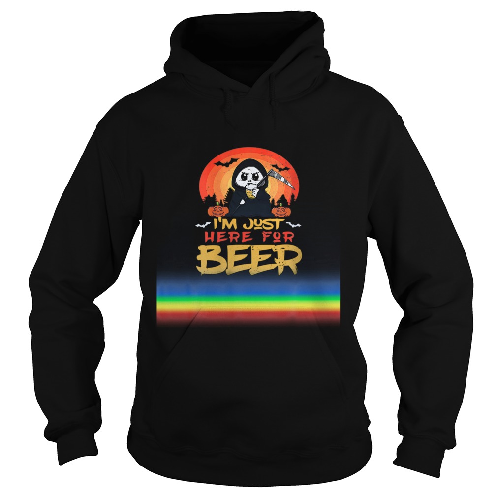 Im Just Here For Beer Halloween Halo Funny Ghost shirt Im Just Here For Beer Halloween Halo Funny Ghost shirt