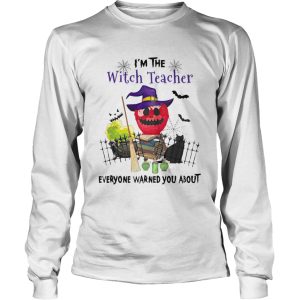 Im The Witch Teacher Everyone Warned You About Poison Apple Black Cat Halloween Gift Educator Schoo