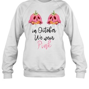 In October We Wear Pink Halloween Pink Pumpkin shirt