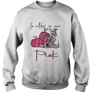 In October We Wear Pink Pumpkin Sunflower Dog shirt