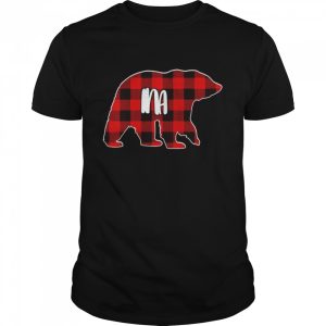 Ina Bear Custom Red Buffalo Plaid Christmas Pajama Shirt 1