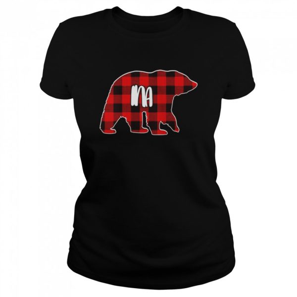 Ina Bear Custom Red Buffalo Plaid Christmas Pajama Shirt