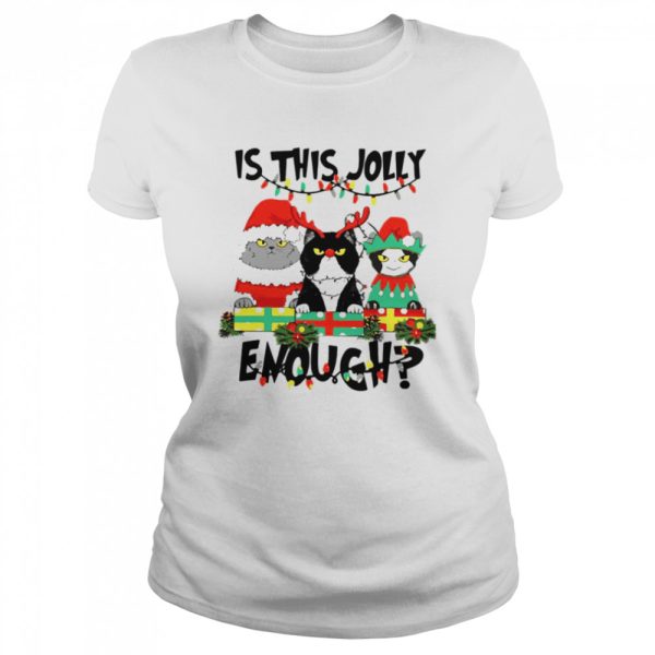 Is This Jolly Enough Cats Merry Christmas Tree Lights shirt