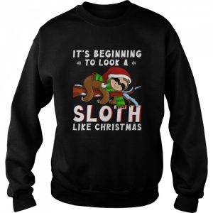It's Beginning To Look A Sloth Like Christmas Shirt 4