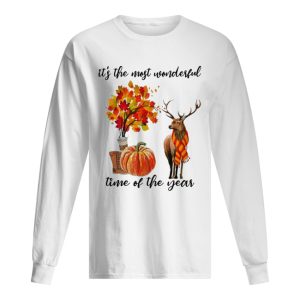 It’s The Most Wonderful Time Fall Autumn Maple Leaf Deer Shirt