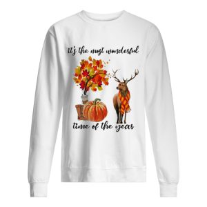 It’s The Most Wonderful Time Fall Autumn Maple Leaf Deer Shirt