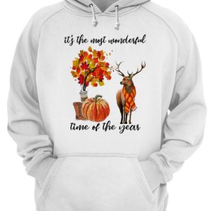 It's The Most Wonderful Time Fall Autumn Maple Leaf Deer Shirt 3