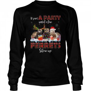 Its Not A Party Until A Few Ferrets Show Up Santa Christmas T Shirt B0BKLHRJH6 3