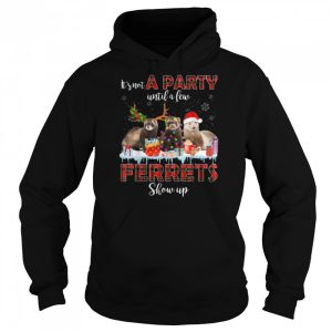 Its Not A Party Until A Few Ferrets Show Up Santa Christmas T Shirt B0BKLHRJH6 5