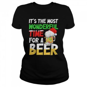 It’s The Most Wonderful Xmas Time For A Beer Santa Christmas T-Shirt B0BHHZRFGH