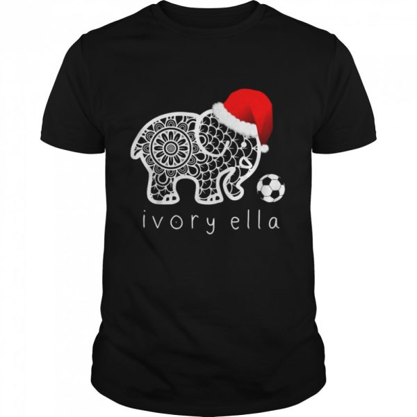 Ivorys Ellas Elephant Soccer Merry Christmas Shirt