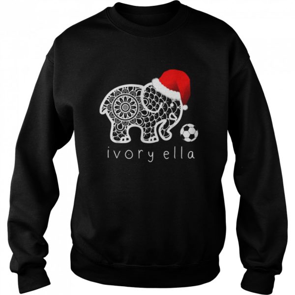 Ivorys Ellas Elephant Soccer Merry Christmas Shirt