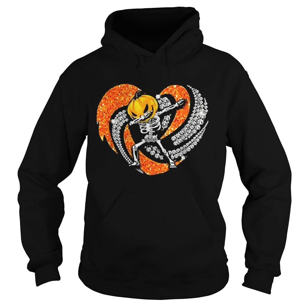 Jack Skellington Pumpkin dabbing heart bling Halloween shirt Jack Skellington Pumpkin dabbing heart bling Halloween shirt