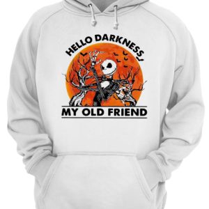 Jack Skellington hello darkness my old friend sunset shirt 3