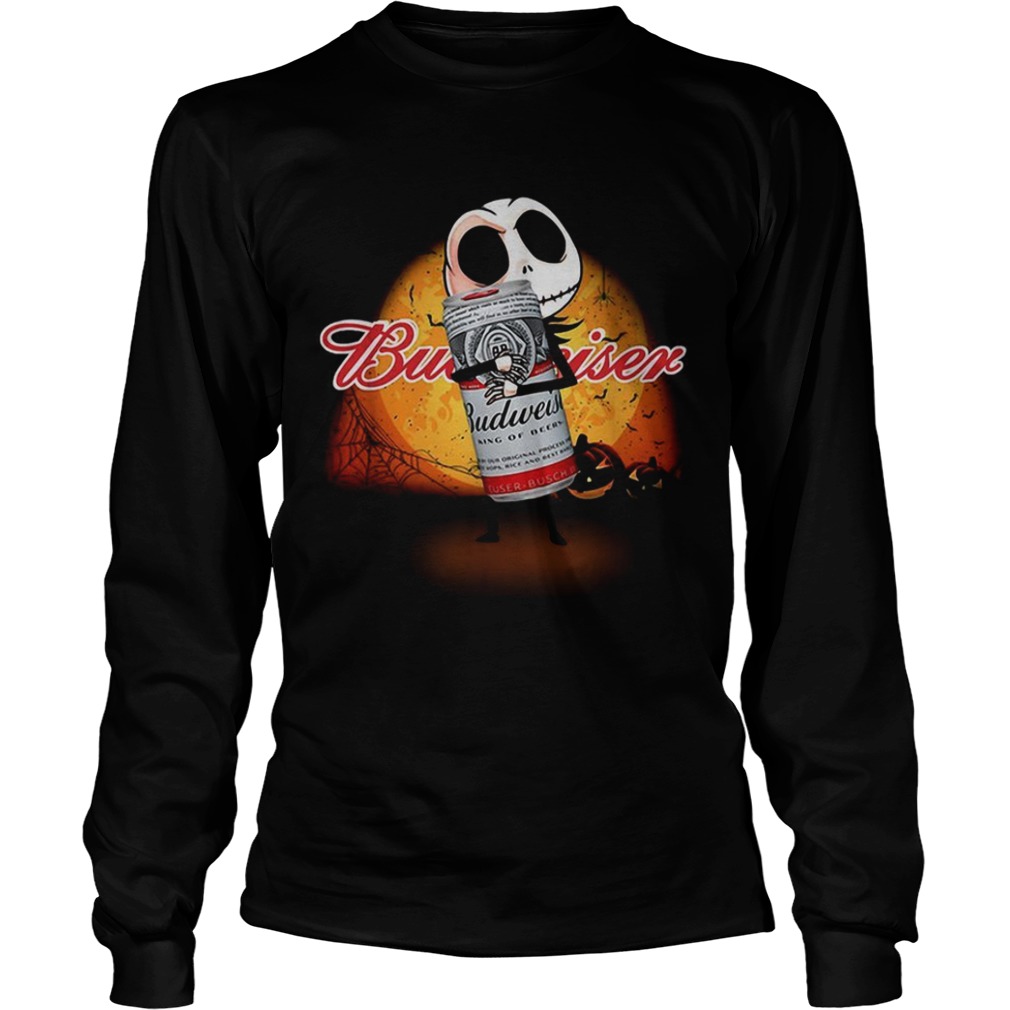 Jack Skellington hug Budweiser Halloween shirt Jack Skellington hug Budweiser Halloween shirt