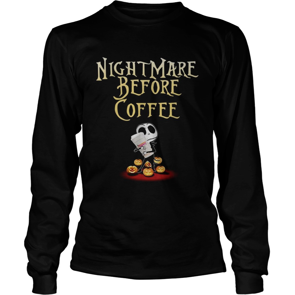 Jack Skellington nightmare before coffee Halloween shirt Jack Skellington nightmare before coffee Halloween shirt