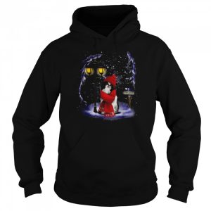Japanese Chin Santa Snow Christmas Light Winter Pajama T Shirt 5