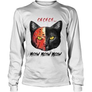 Jason Vorhees black cat ch ch ch meow meow meow shirt
