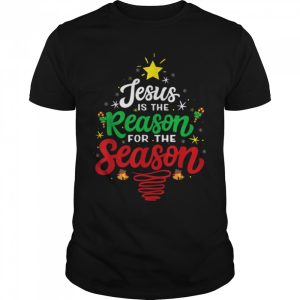 Jesus Is The Reason For The Season Xmas Tree Matching Group T-Shirt B0BKLNDM62