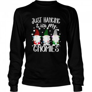 Just Hanging With My Gnomies Christmas Pamajas Family Shirt 3