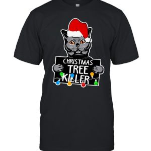 Kitty Cat Christmas Tree Killer Sweater Shirt