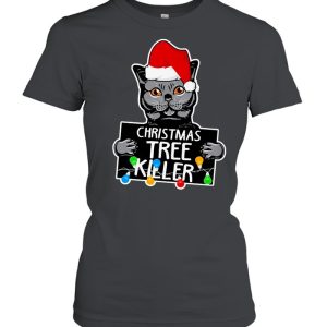 Kitty Cat Christmas Tree Killer Sweater Shirt