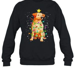 Labrador Retriever Dog Christmas Tree Lights Pajamas Xmas shirt 4
