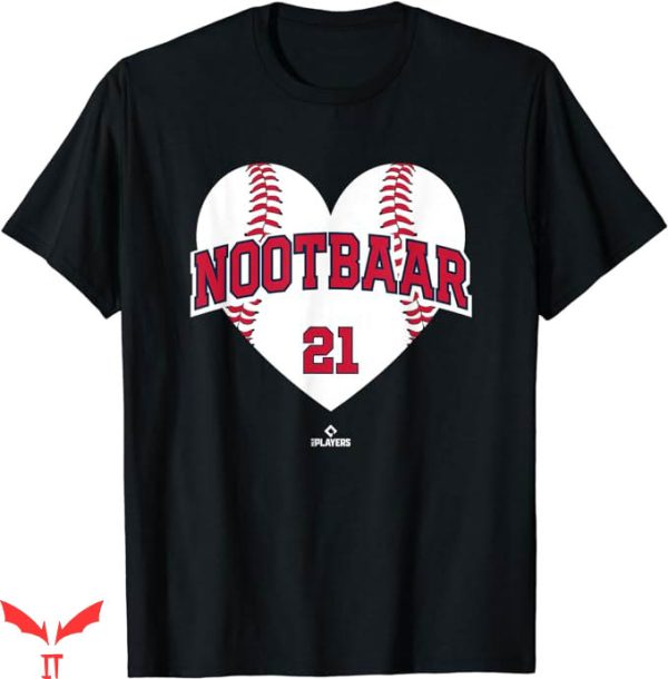 Lars Nootbaar T-Shirt Baseball Heart St Louis Tee Shirt MLB