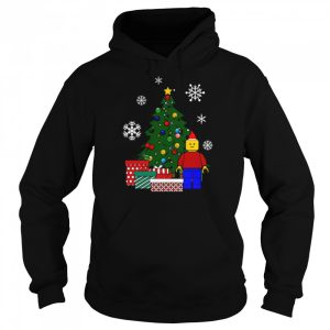 Lego Man Around The Christmas Tree Baseball shirt 5