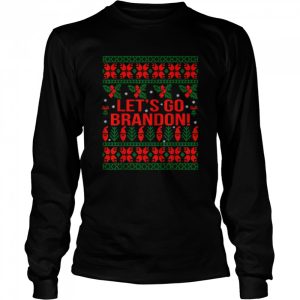 Let's Go Brandon Chant Meme Christmas PJ Political Ugly Shirt 3