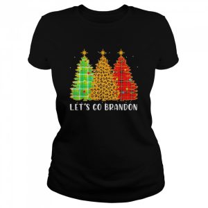 Let’s Go Brandon Christmas Tree Leopard Print T-Shirt