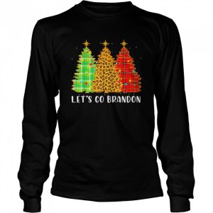 Let's Go Brandon Christmas Tree Leopard Print T Shirt 3
