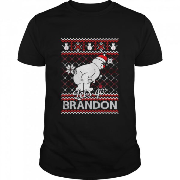Let’s Go Brandon Pooping Snowman Ugly Christmas T-Shirt