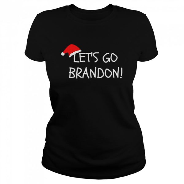 Let’s Go Christmas Hat Brandon Conservative US Flag T-Shirt