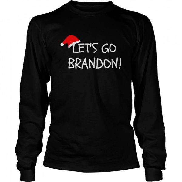 Let’s Go Christmas Hat Brandon Conservative US Flag T-Shirt