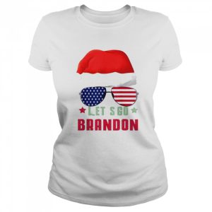 Let’s go Brandon Christmas Santa Hat Sunglasses American shirt