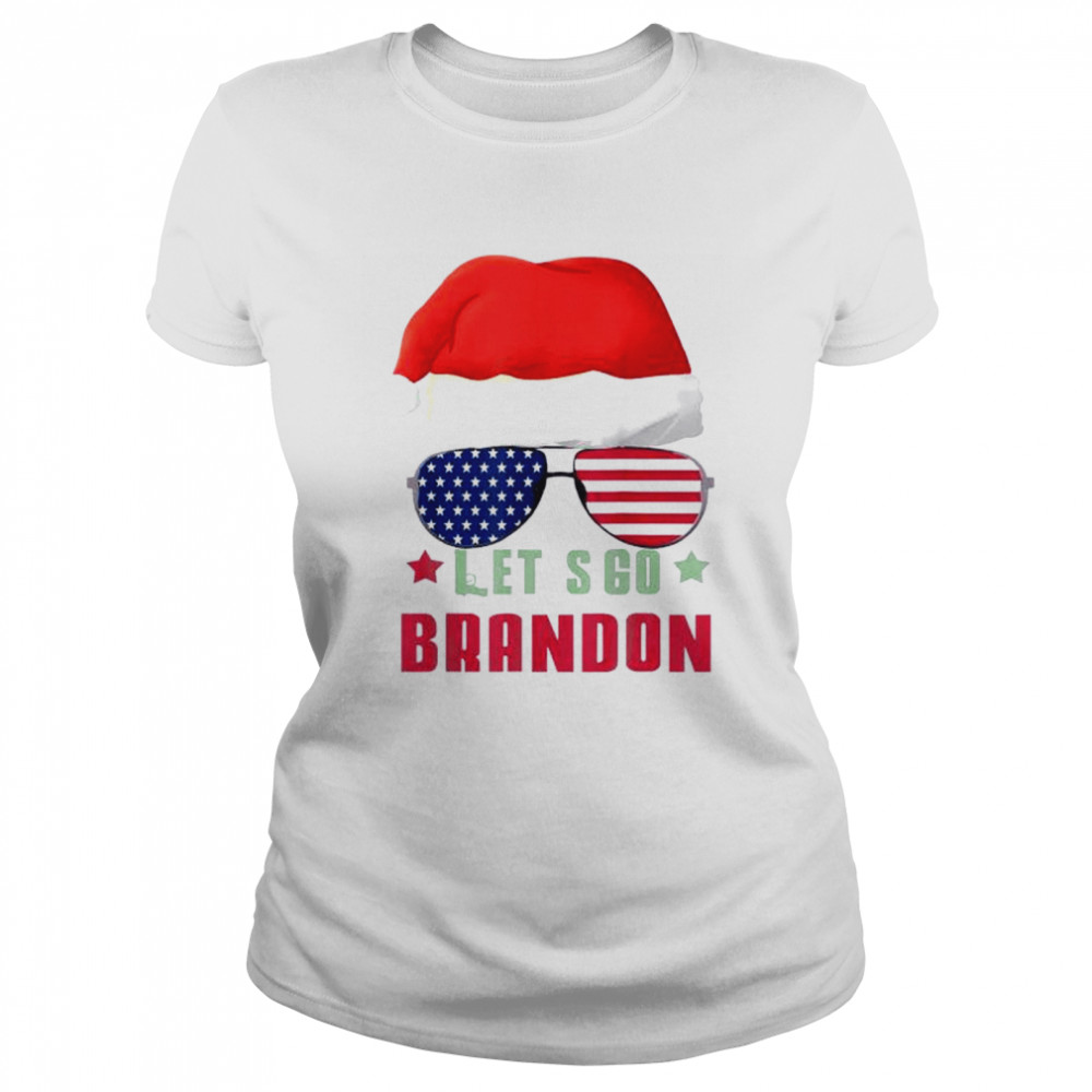 Let’s go Brandon Christmas Santa Hat Sunglasses American shirt Let’s go Brandon Christmas Santa Hat Sunglasses American shirt