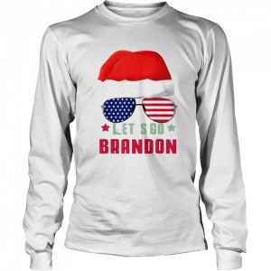 Let's go Brandon Christmas Santa Hat Sunglasses American shirt 3