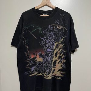 Liquid Swords T-Shirt Vintage Sword Skeleton Tee Trending