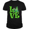 Love Irish Gnome Tie Shamrock St Patrick Day Hippie Shirt