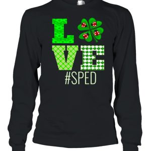 Love Sped St Patrick's Day Sped Teacher Shamrock shirt 3